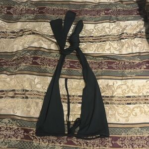 BRAND NEW . Black SHEIN tie up wrap around top . very cute